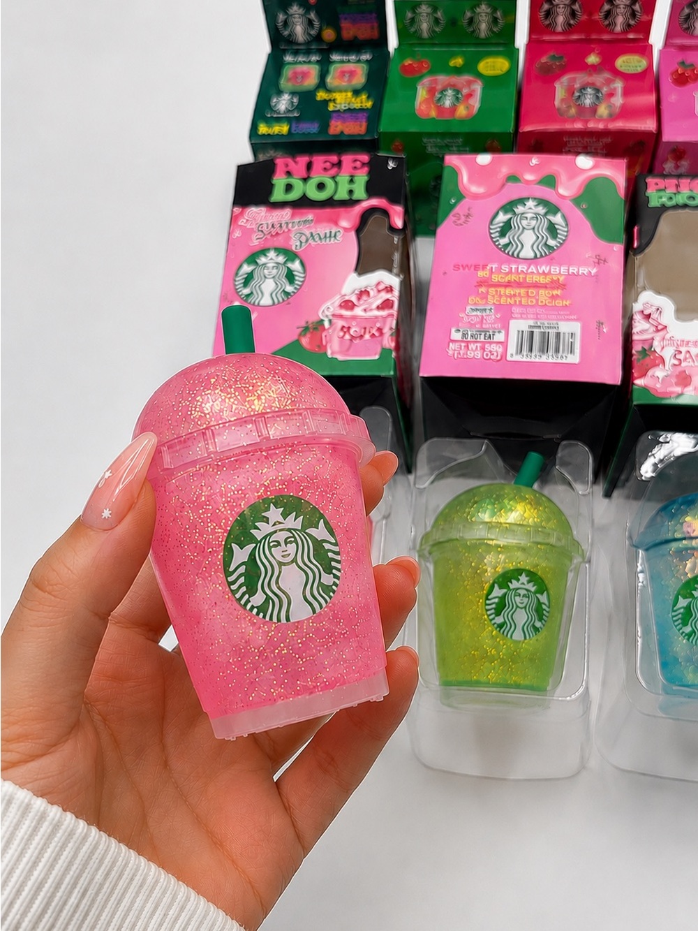 Starbucks Glitter Drink Squishy NeeDoh - Mystery Color
